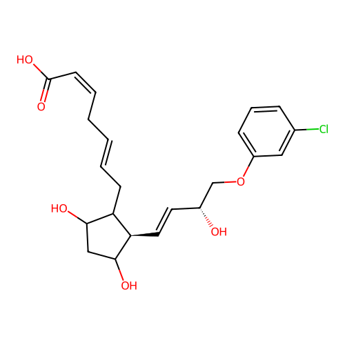 16-(3-Chlorophenoxy)-17,18,19,20-tetranor-2,3-trans-didehydro-pgf2-alpha structure
