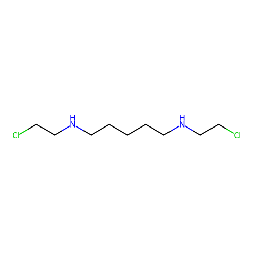 N,N'-bis(2-chloroethyl)pentane-1,5-diamine structure