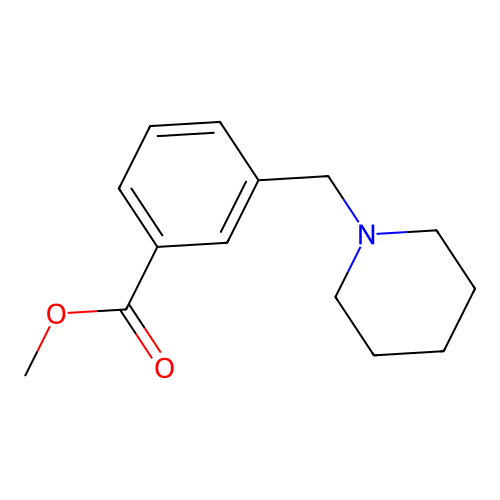 Methyl 3-(piperidin-1-ylmethyl)benzoate structure