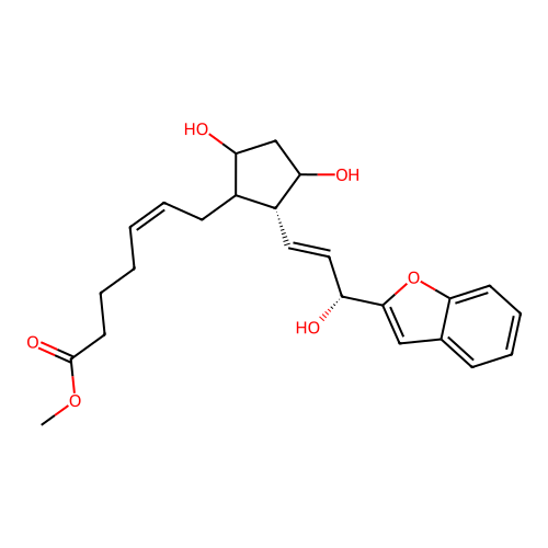 15-(2-Benzofuranyl)-16,17,18,19,20-pentanor-pgf2-alpha methyl ester structure