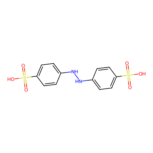 4,4'-Hydrazine-1,2-diyldibenzenesulfonic acid structure
