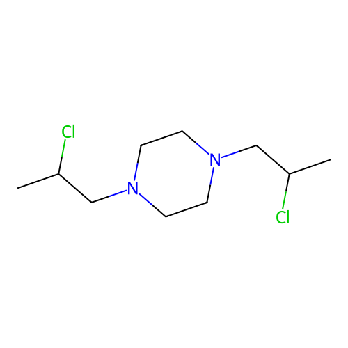 1,4-Bis(2-chloropropyl)piperazine structure