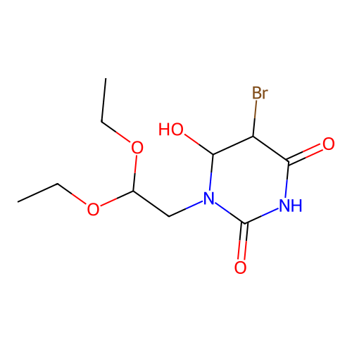 5-Bromo-1-(2,2-diethoxyethyl)-6-hydroxy-1,3-diazinane-2,4-dione structure
