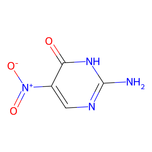 2-Amino-5-nitropyrimidin-4(1H)-one structure