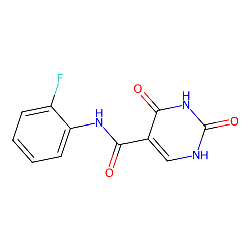 N-(2-fluorophenyl)-2,4-dioxo-1H-pyrimidine-5-carboxamide structure