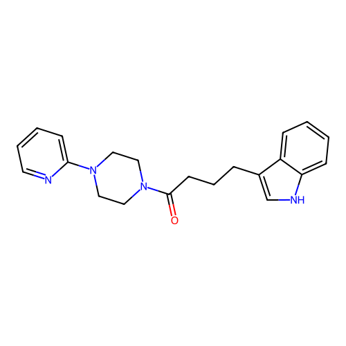 4-(1H-indol-3-yl)-1-(4-(pyridin-2-yl)piperazin-1-yl)butan-1-one structure