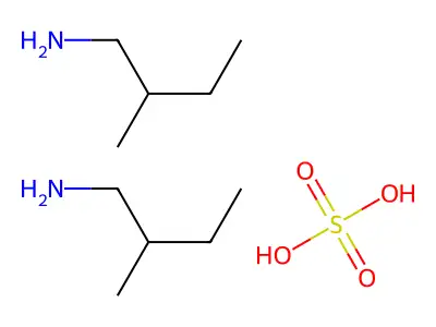 Sulfuric acid, bis(2-methylbutylamine) salt structure