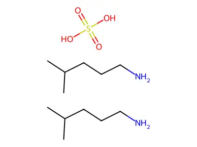 sulfuric acid, bis(4-methylpentylamine) salt structure