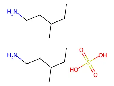 Sulfuric acid, bis(3-methylpentylamine) salt structure