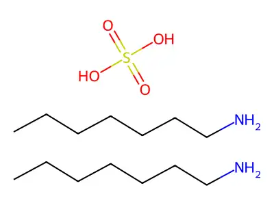 Sulfuric acid, di(heptylamine) salt structure