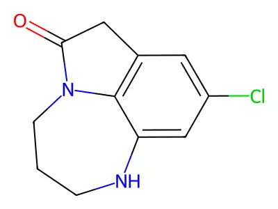 Pyrrolo(1,2,3-ef)(1,5)benzodiazepin-6(7H)-one, 1,2,3,4-tetrahydro-9-chloro- structure