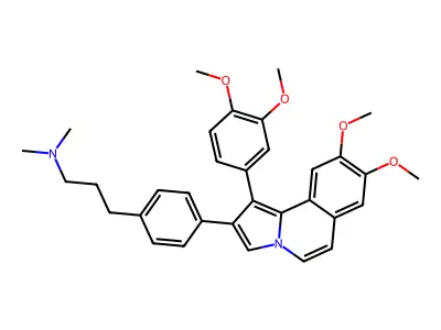 Pyrrolo(2,1-a)isoquinoline, 8,9-dimethoxy-1-(3,4-dimethoxyphenyl)-2-(p-(3-dimethylaminopropyl)phenyl)- structure