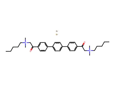 Ammonium, (p-terphenyl-4,4''-ylene)bis(2-oxoethylene)bis(pentyldimethyl-, dibromide structure