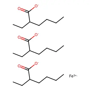 2-乙基己酸铁(3+)盐(3:1) structure