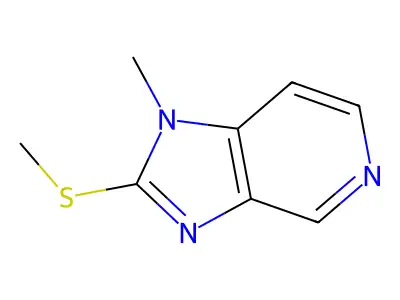 1-Methyl-2-(methylthio)-1H-imidazo(4,5-c)pyridine structure