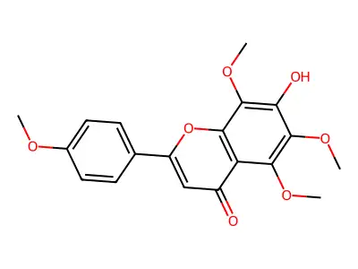 7-Hydroxy-4',5,6,8-tetramethoxyflavone structure