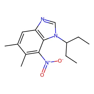 1-(1-Ethylpropyl)-5,6-dimethyl-7-nitro-1H-benzimidazole structure