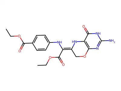 ethyl 4-[[(1Z)-1-(2-amino-4-oxo-3,5-dihydropyrimido[4,5-b][1 structure
