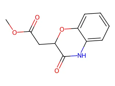 methyl 2-(3-oxo-3,4-dihydro-2H-benzo[b][1,4]oxazin-2-yl)acetate structure