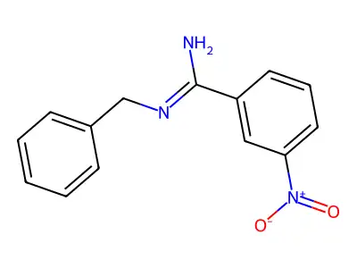 N-benzyl-3-nitrobenzenecarboximidamide structure