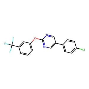 5-(4-Chlorophenyl)-2-[3-(trifluoromethyl)phenoxy]pyrimidine structure