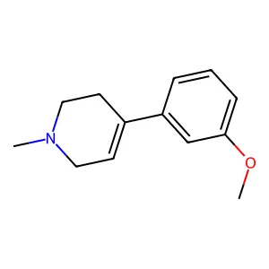 1,2,3,6-Tetrahydro-4-(3-methoxyphenyl)-1-methylpyridine structure