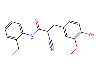 2-cyano-N-(2-ethylphenyl)-3-(4-hydroxy-3-methoxyphenyl)propanamide structure