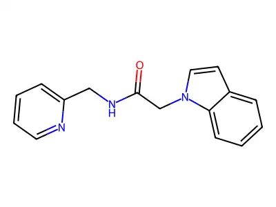 2-(1H-indol-1-yl)-N-(pyridin-2-ylmethyl)acetamide structure