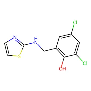2,4-Dichloro-6-[(1,3-thiazol-2-ylamino)methyl]phenol structure