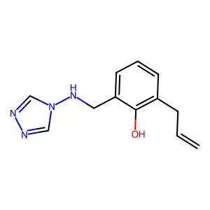 2-Allyl-6-([1,2,4]triazol-4-ylaminomethyl)-phenol structure