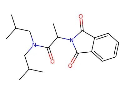 2-(1,3-dioxo-1,3-dihydro-2H-isoindol-2-yl)-N,N-bis(2-methylpropyl)propanamide structure