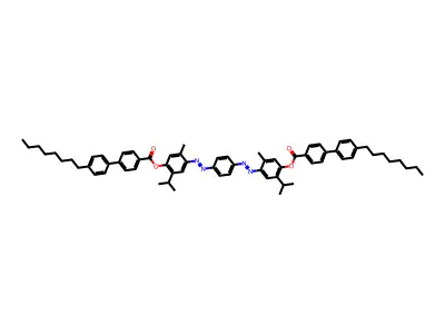 [5-methyl-4-[[4-[[2-methyl-4-[4-(4-octylphenyl)benzoyl]oxy-5-propan-2-ylphenyl]diazenyl]phenyl]diazenyl]-2-propan-2-ylphenyl] 4-(4-octylphenyl)benzoate structure