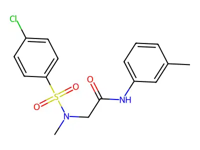 2-[(4-chlorophenyl)sulfonyl-methylamino]-N-(3-methylphenyl)acetamide structure