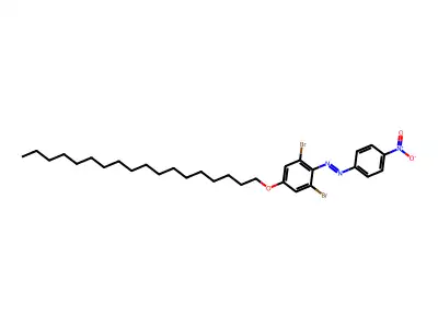 (E)-1-[2,6-dibromo-4-(octadecyloxy)phenyl]-2-(4-nitrophenyl)diazene structure