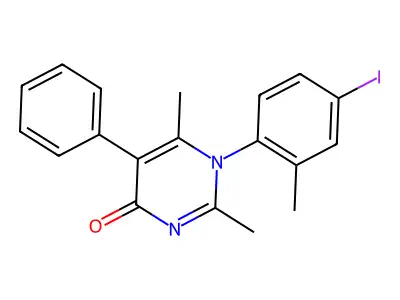 1-(4-Iodo-2-methylphenyl)-2,6-dimethyl-5-phenyl-4(1H)-pyrimidinone structure