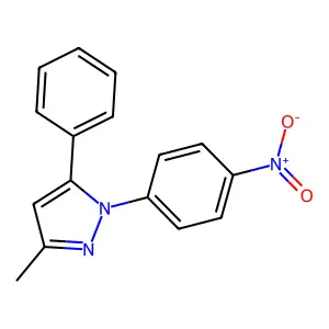 1H-Pyrazole, 3-methyl-1-(4-nitrophenyl)-5-phenyl- structure