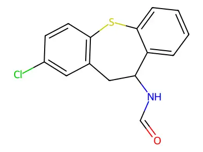 Formamide, N-(2-chloro-10,11-dihydrodibenzo(b,f)thiepin-10-yl)- structure