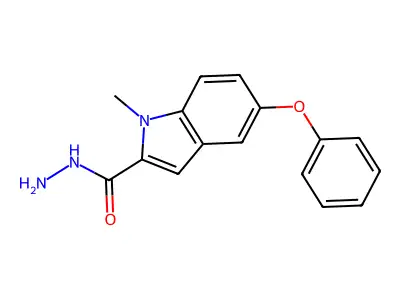1-methyl-5-phenoxy-1H-indole-2-carbohydrazide structure
