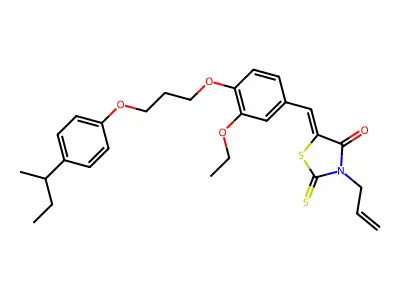 5-[[3-Ethoxy-4-[3-[4-(1-methylpropyl)phenoxy]propoxy]phenyl]methylene]-3-(2-propen-1-yl)-2-thioxo-4-thiazolidinone structure
