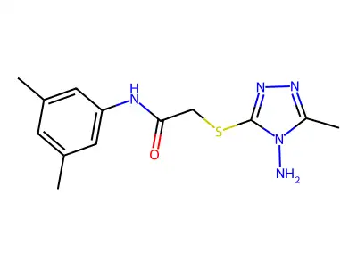 2-[(4-amino-5-methyl-4H-1,2,4-triazol-3-yl)sulfanyl]-N-(3,5-dimethylphenyl)acetamide structure