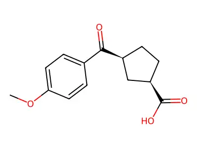 3-(4-甲氧基苯甲酰基)环戊烷甲酸 structure