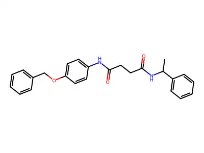 N-[4-(benzyloxy)phenyl]-N'-(1-phenylethyl)butanediamide structure