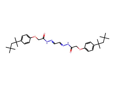 Acetic acid, [4-(1,1,3,3-tetramethylbutyl)phenoxy]-, 1,2-ethanediylidenedihydrazide structure