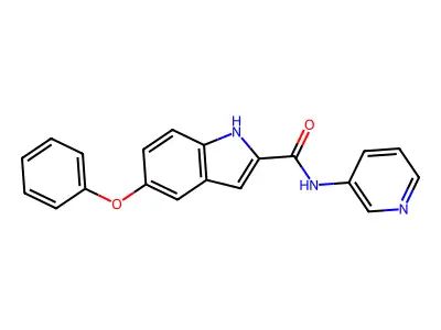 5-phenoxy-N-(pyridin-3-yl)-1H-indole-2-carboxamide structure