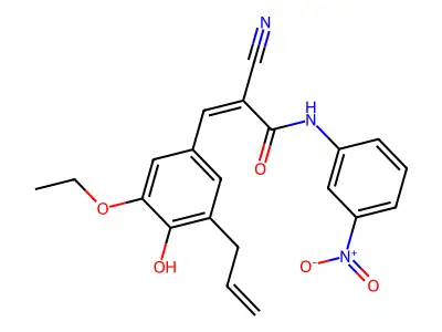 2-Cyano-3-[3-ethoxy-4-hydroxy-5-(2-propen-1-yl)phenyl]-N-(3-nitrophenyl)-2-propenamide structure