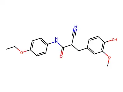 2-cyano-N-(4-ethoxyphenyl)-3-(4-hydroxy-3-methoxyphenyl)propanamide structure