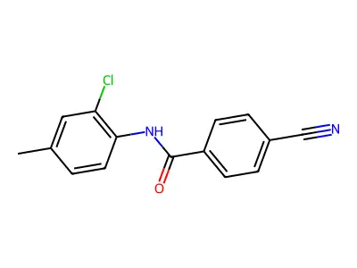 N-(2-chloro-4-methylphenyl)-4-cyanobenzamide structure