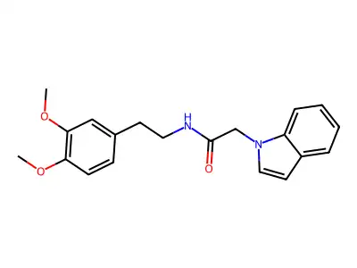 N-[2-(3,4-dimethoxyphenyl)ethyl]-2-(1H-indol-1-yl)acetamide structure