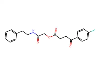 [2-Oxo-2-(2-phenylethylamino)ethyl] 4-(4-fluorophenyl)-4-oxobutanoate structure