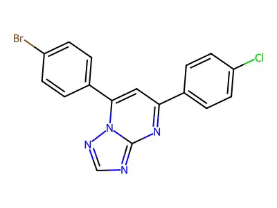 7-(4-Bromophenyl)-5-(4-chlorophenyl)-[1,2,4]triazolo[1,5-a]pyrimidine structure